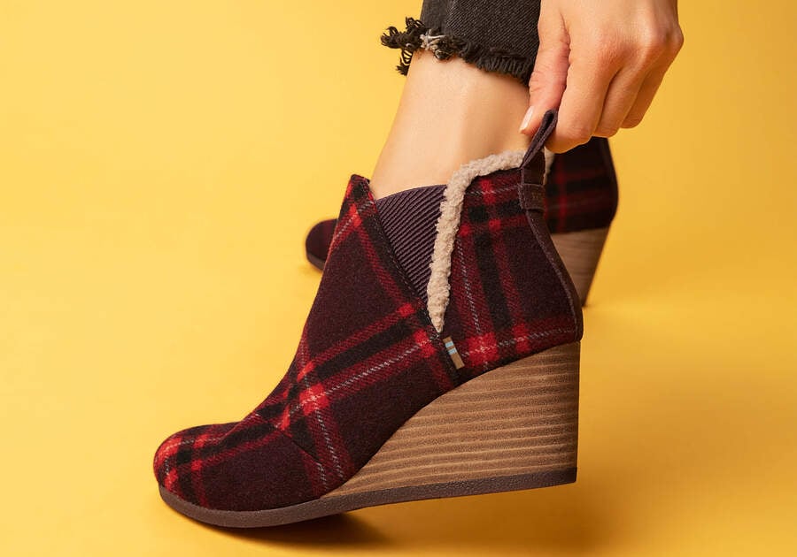 Barn Red Toms Kelsey Wedge Bootie Booties Australia Sale | AU234-216