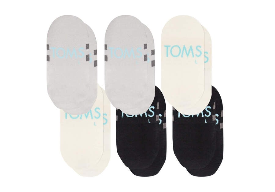 Basics Multi Toms Ultimate No Show Socks Basics 6 Pack Socks Australia Sale | AU059-395