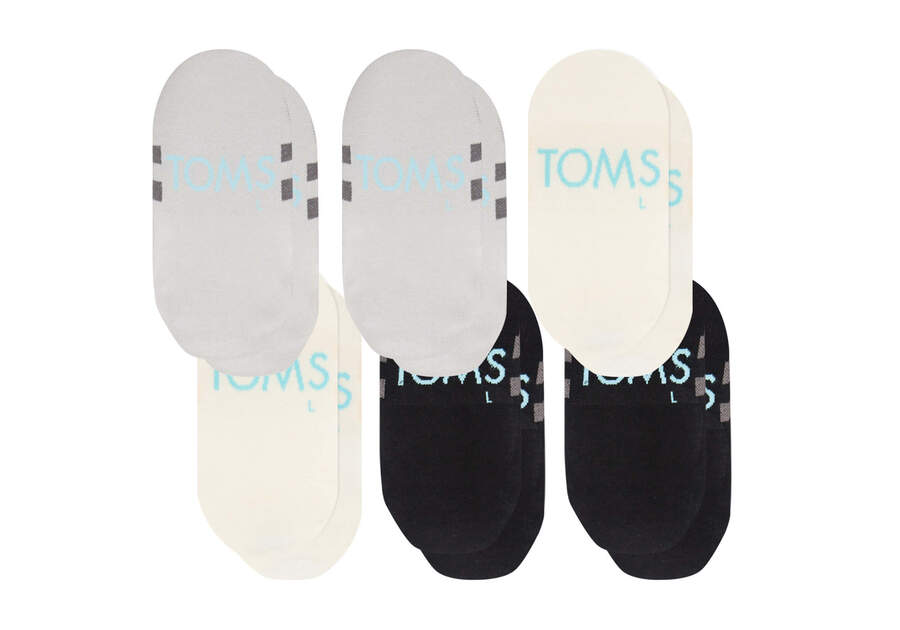 Basics Multi Toms Ultimate No Show Socks Basics 6 Pack Socks Australia Sale | AU522-693