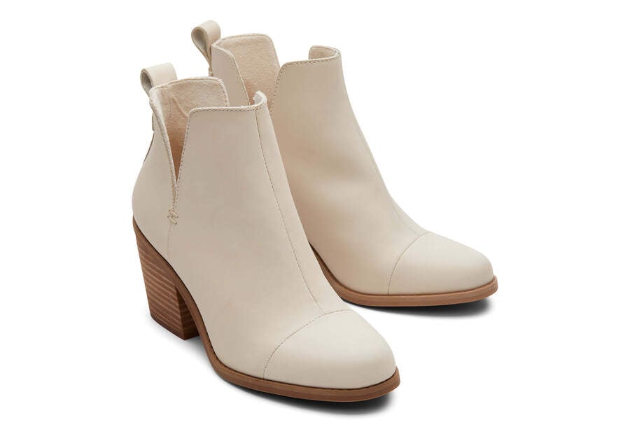 Beige Leather Toms Everly Cutout Boot Boots Australia Sale | AU997-509