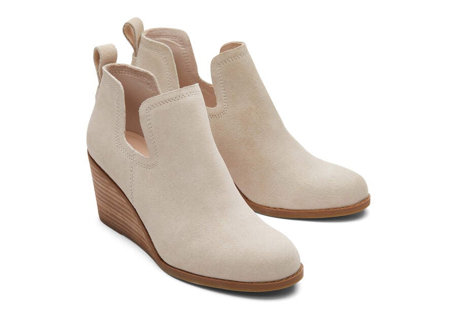 Beige Toms Kallie Wedge Bootie Booties Australia Sale | AU312-364