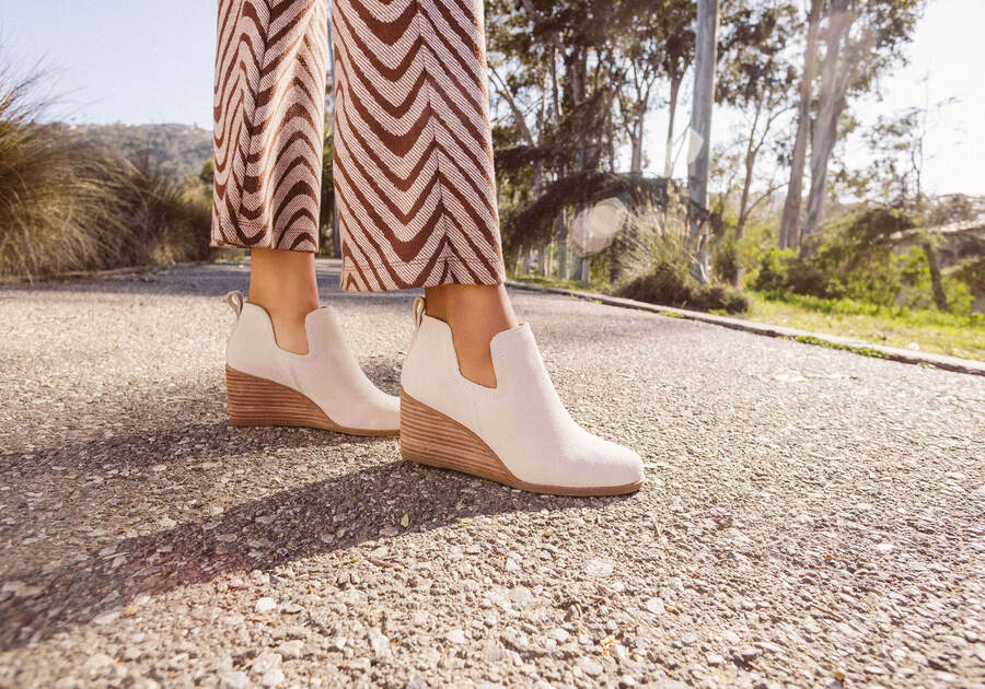 Beige Toms Kallie Wedge Bootie Booties Australia Sale | AU312-364