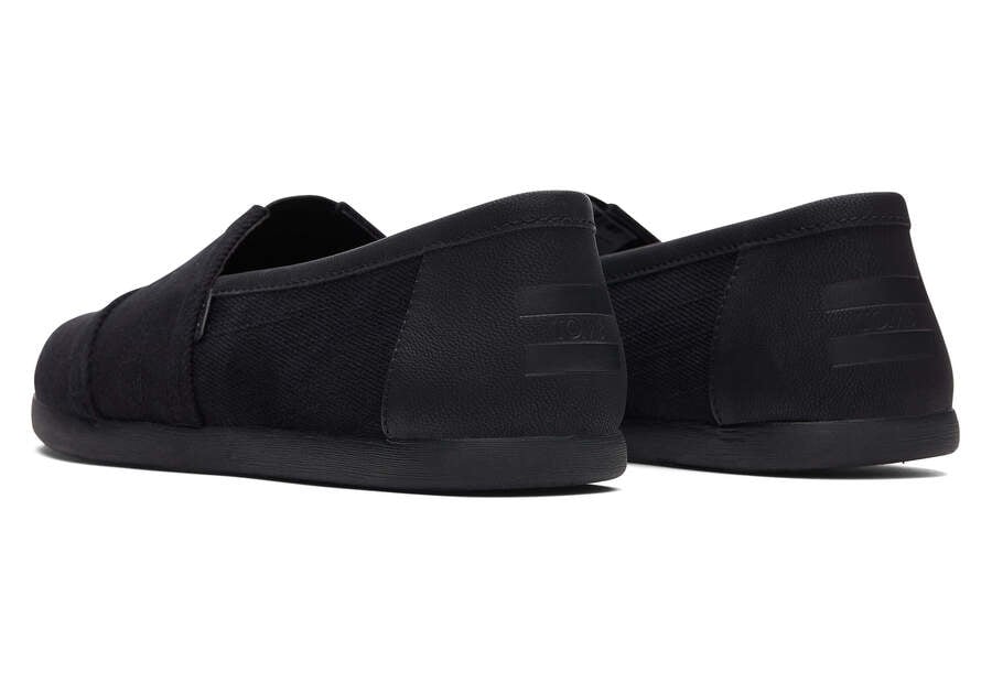 Black / Black Toms Alpargata Synthetic Trim Australia Sale | AU913-692