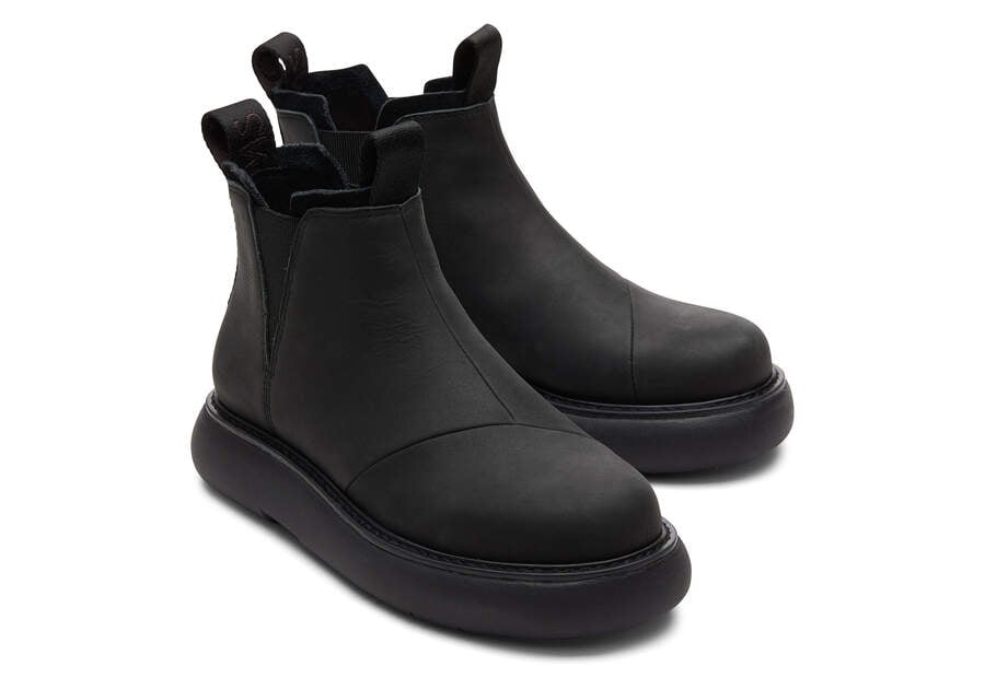 Black / Black Toms Mallow Boot Boots Australia Sale | AU500-409