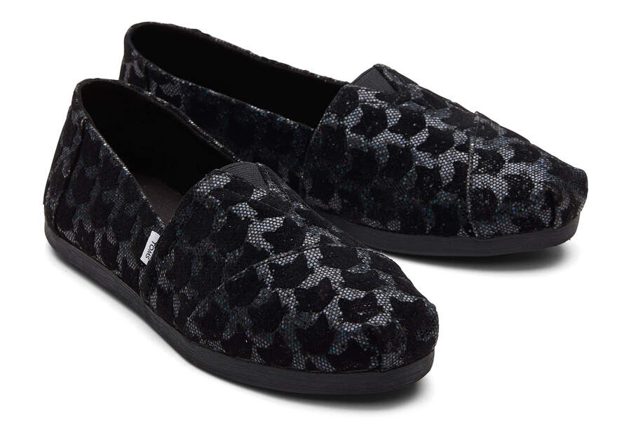 Black Cats Toms Alpargata Glitter Cats Australia Sale | AU453-988