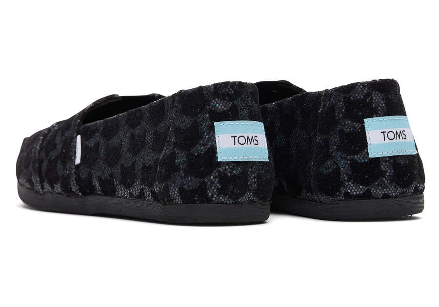 Black Cats Toms Alpargata Glitter Cats Australia Sale | AU453-988