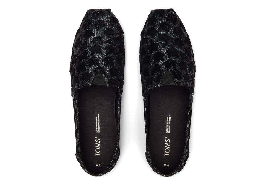 Black Cats Toms Alpargata Glitter Cats Australia Sale | AU453-988