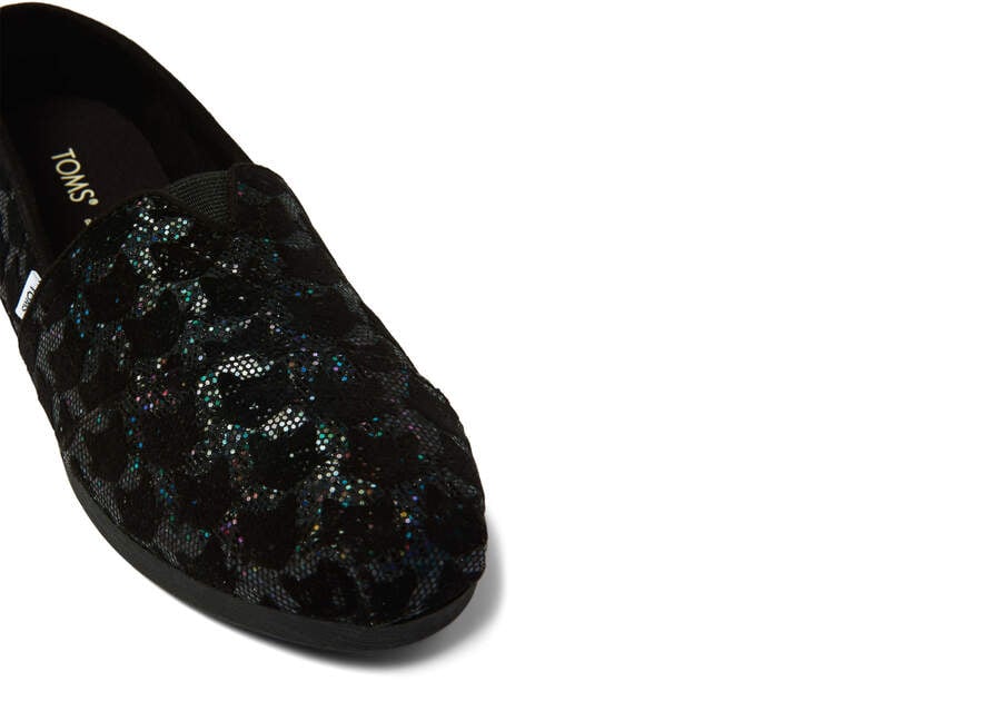 Black Cats Toms Alpargata Glitter Cats Australia Sale | AU453-988