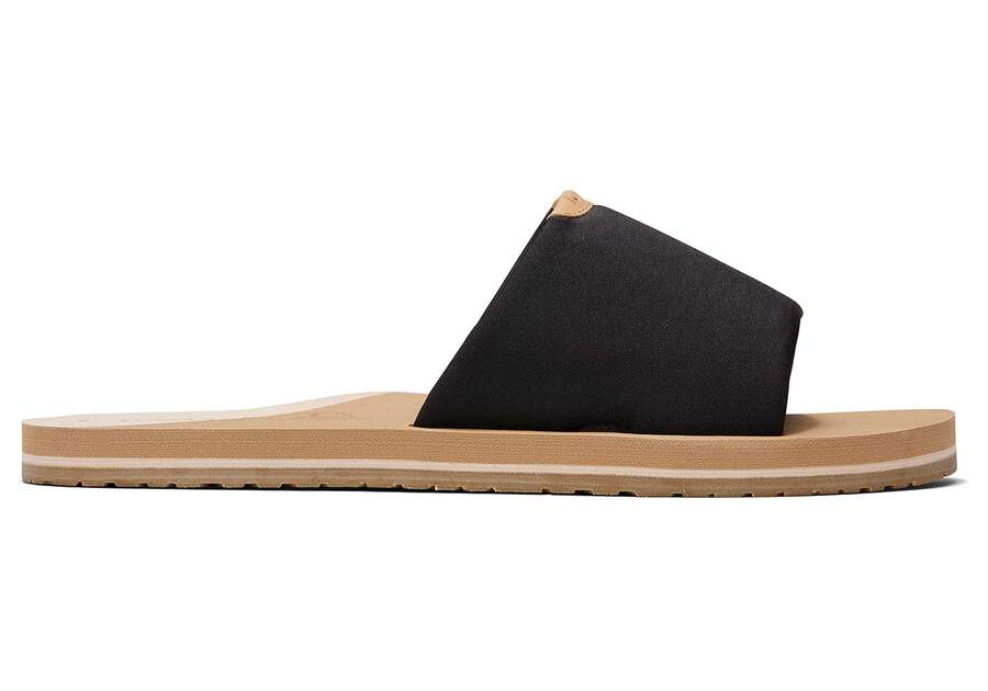 Black Jersey Toms Carly Sandal Australia Sale | AU265-272