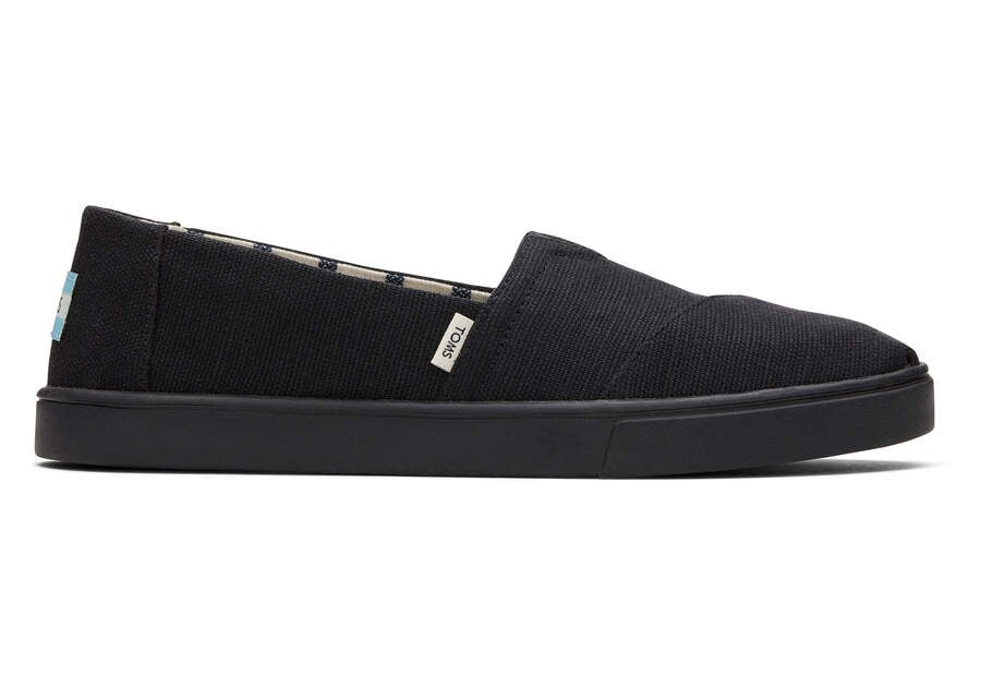 Black On Black Toms Alpargata Cupsole Slip On Australia Sale | AU855-588