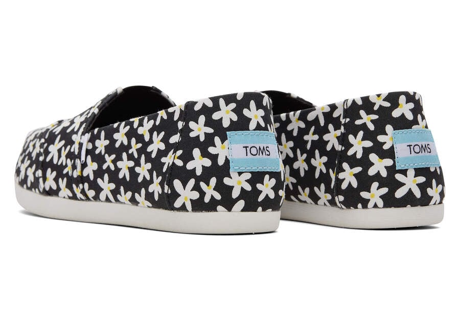 Black Sun Daisies Toms Alpargata Sun Daises Australia Sale | AU355-193