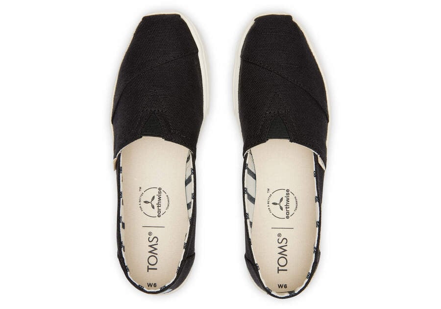 Black Toms Alpargata Cupsole Slip On Australia Sale | AU709-387