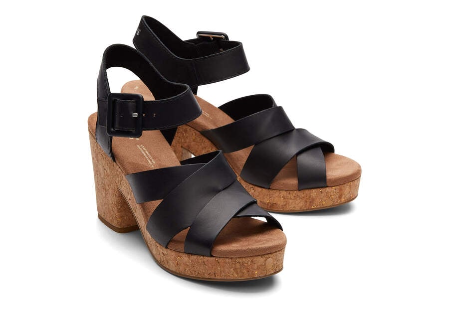 Black Toms Ava Sandal Sandals Australia Sale | AU937-156