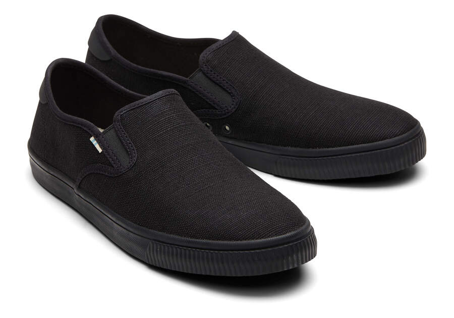 Black Toms Baja Slip On Australia Sale | AU426-879