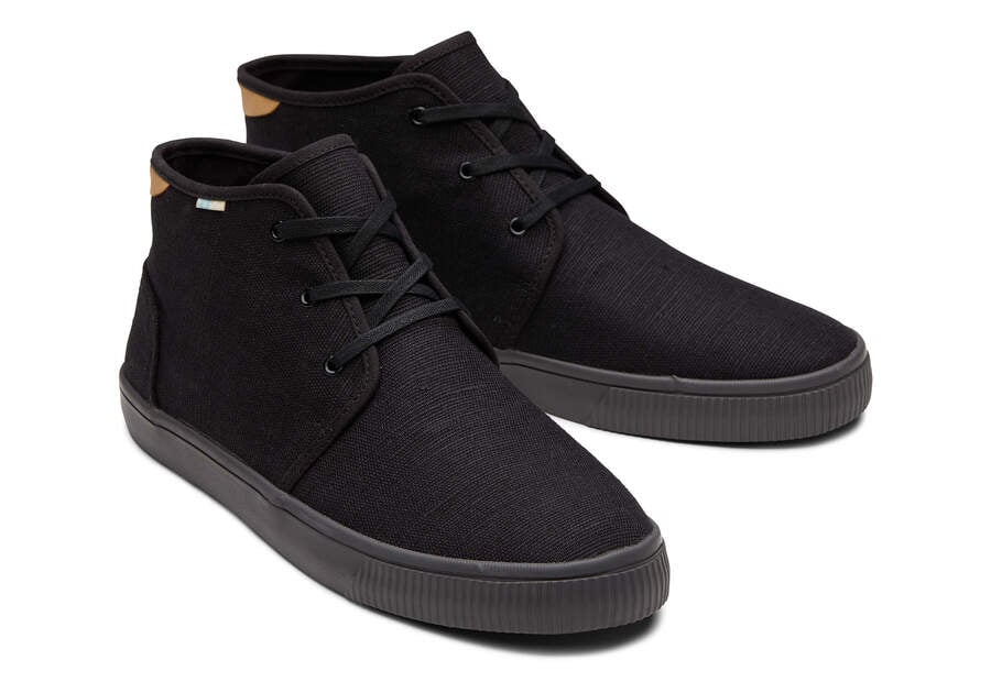 Black Toms Carlo Mid Sneaker Australia Sale | AU345-030