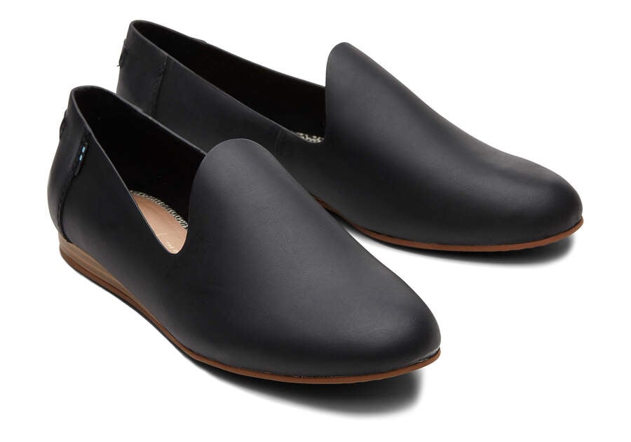 Black Toms Darcy Flat Flat Shoes Australia Sale | AU665-288