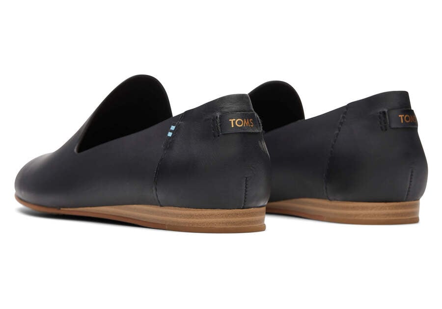 Black Toms Darcy Flat Flat Shoes Australia Sale | AU665-288