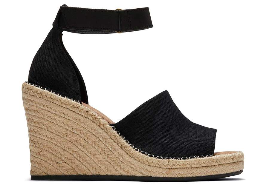 Black Toms Marisol Wedge Heel Heels Australia Sale | AU779-068