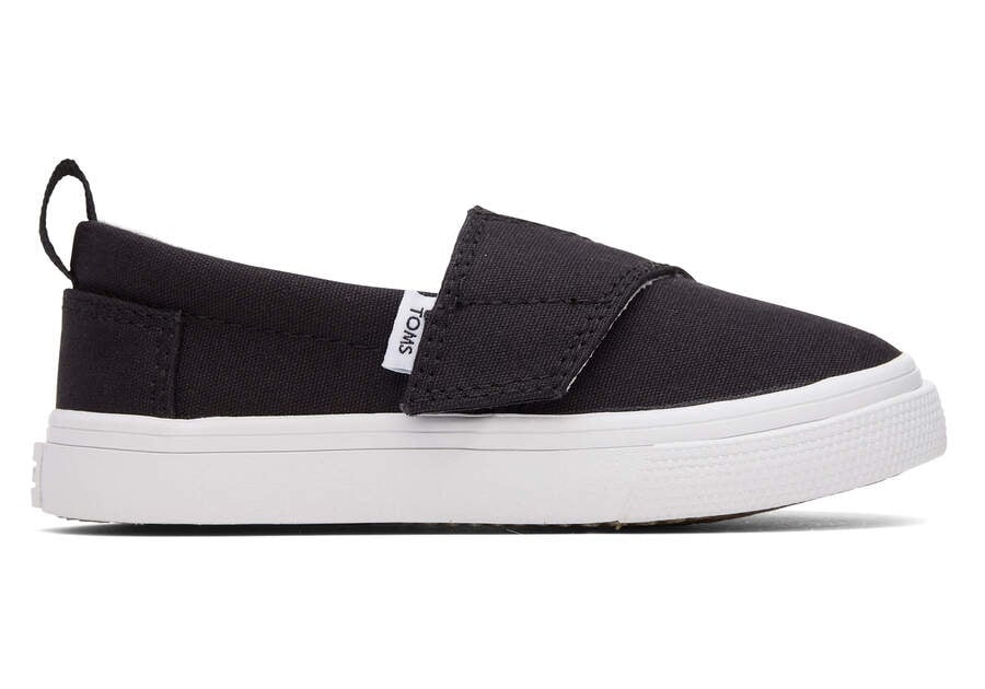 Black Toms Tiny Fenix Slip-On Canvas Australia Sale | AU707-462