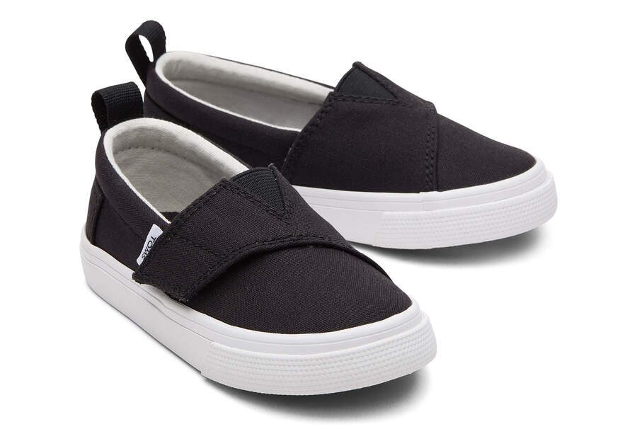 Black Toms Tiny Fenix Slip-On Canvas Australia Sale | AU707-462