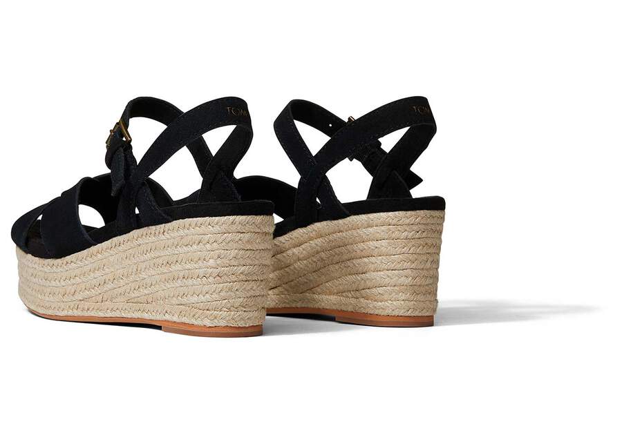 Black Toms Willow Platform Sandal Sandals Australia Sale | AU230-164