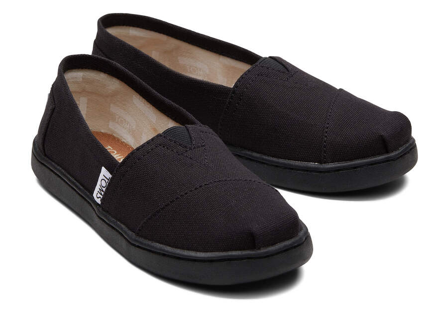 Black Toms Youth Alpargata Canvas Australia Sale | AU486-961