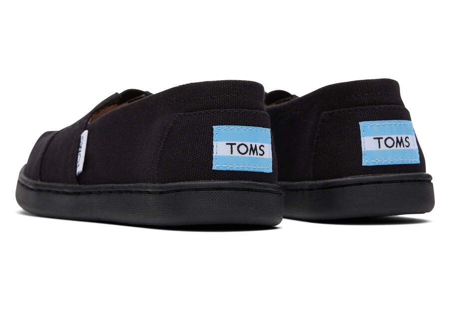 Black Toms Youth Alpargata Canvas Australia Sale | AU486-961