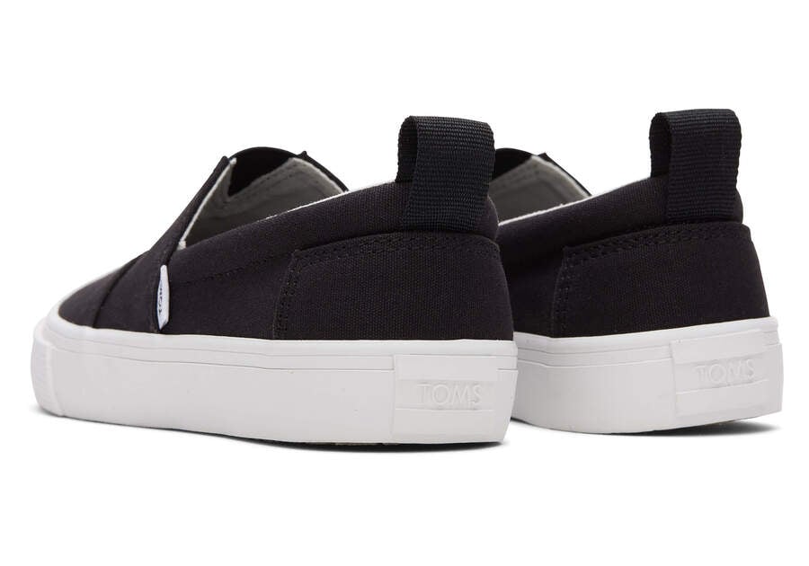 Black Toms Youth Fenix Slip-On Canvas Australia Sale | AU848-178