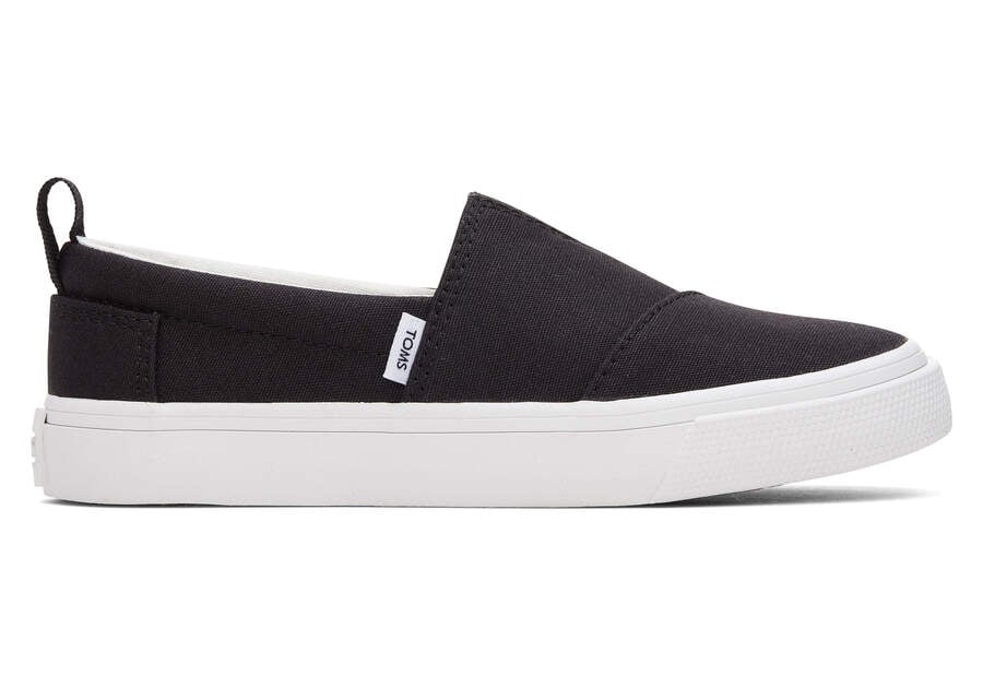 Black Toms Youth Fenix Slip-On Canvas Australia Sale | AU848-178