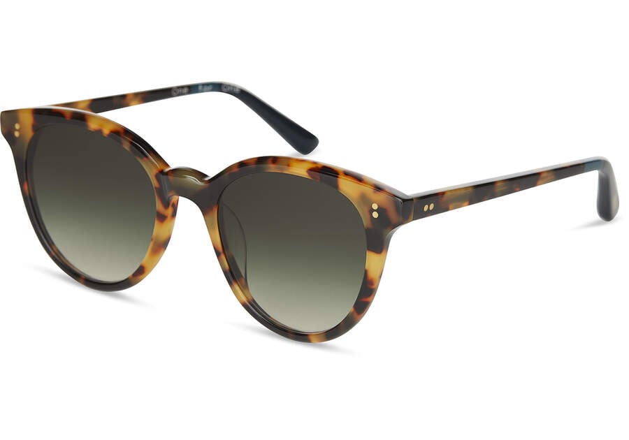 Blonde Tortoise - Green Mirror Toms Aaryn Australia Sale | AU526-478