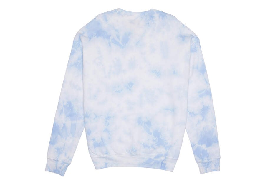 Blue Dye Toms Stacked Logo Crew Fleece Fleece Australia Sale | AU291-586