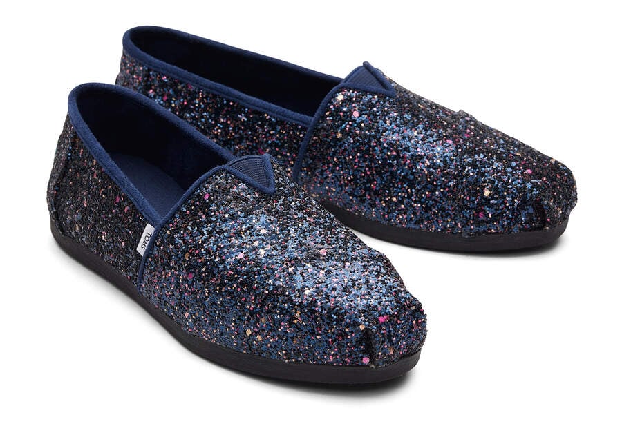 Blue Glitter Toms Alpargata Glitter Australia Sale | AU860-078