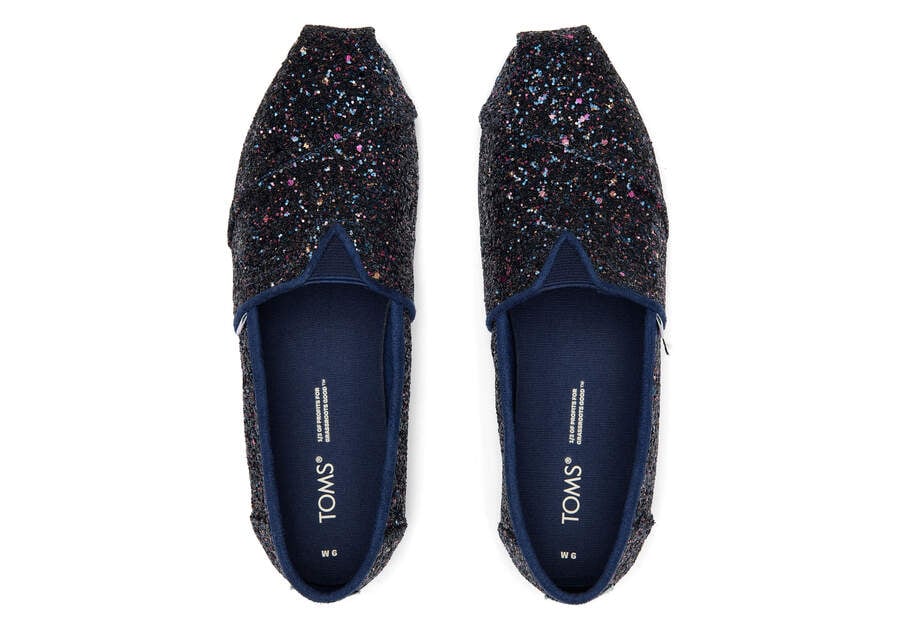 Blue Glitter Toms Alpargata Glitter Australia Sale | AU860-078