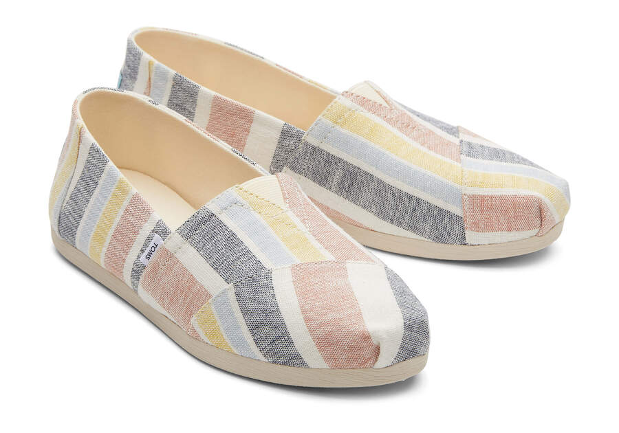 Bright Tan Multi Stripes Toms Alpargata Stripes Australia Sale | AU607-710