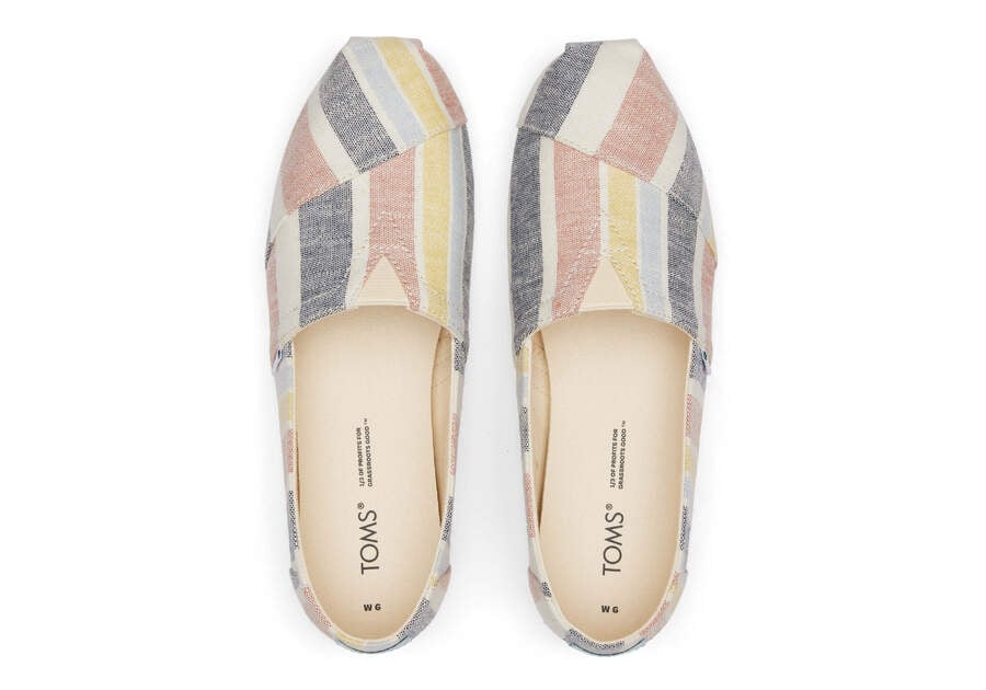 Bright Tan Multi Stripes Toms Alpargata Stripes Australia Sale | AU607-710