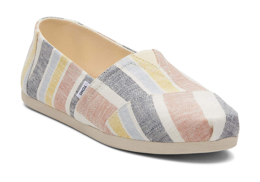 Bright Tan Multi Stripes Toms Alpargata Stripes Australia Sale | AU607-710