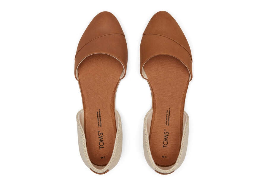 Brown Sugar Toms Jutti D'Orsay Flat Flat Shoes Australia Sale | AU798-295