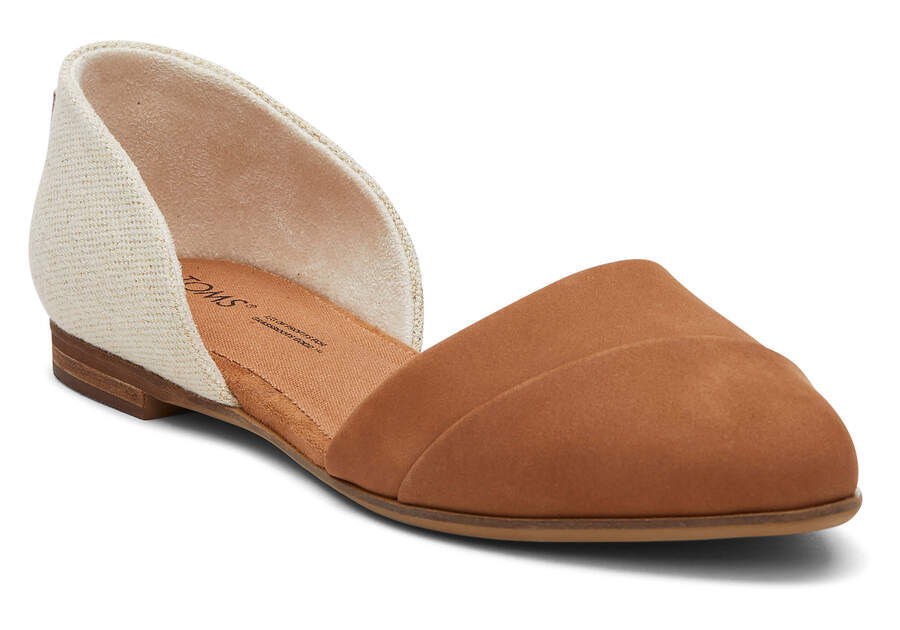 Brown Sugar Toms Jutti D'Orsay Flat Flat Shoes Australia Sale | AU798-295