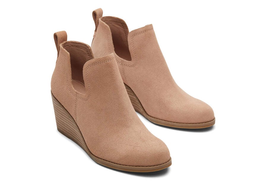 Brown Toms Kallie Wedge Bootie Booties Australia Sale | AU506-327