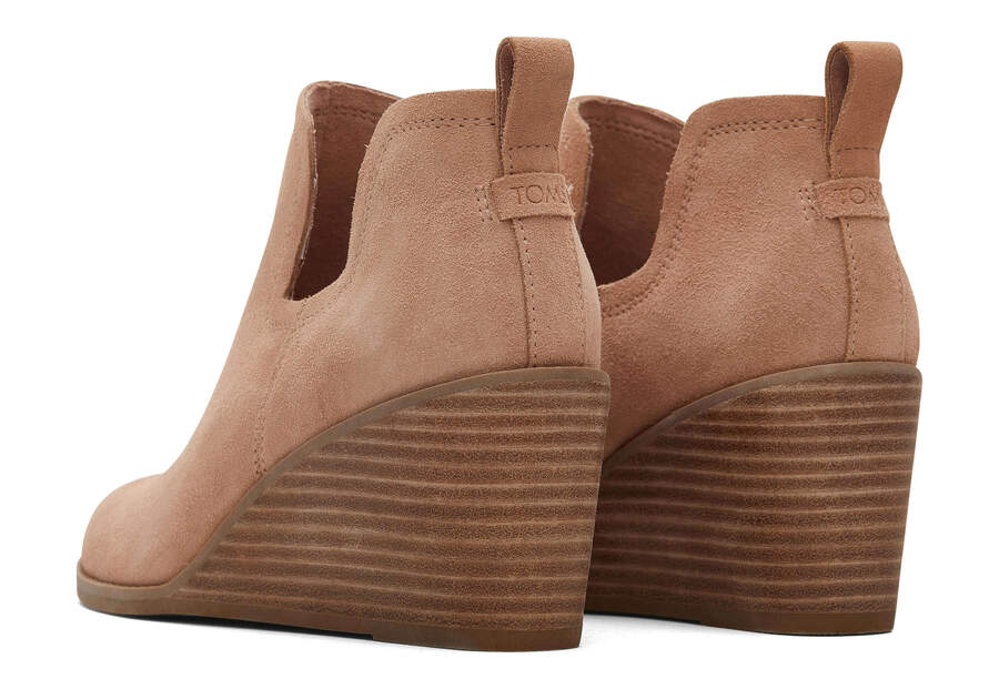 Brown Toms Kallie Wedge Bootie Booties Australia Sale | AU506-327