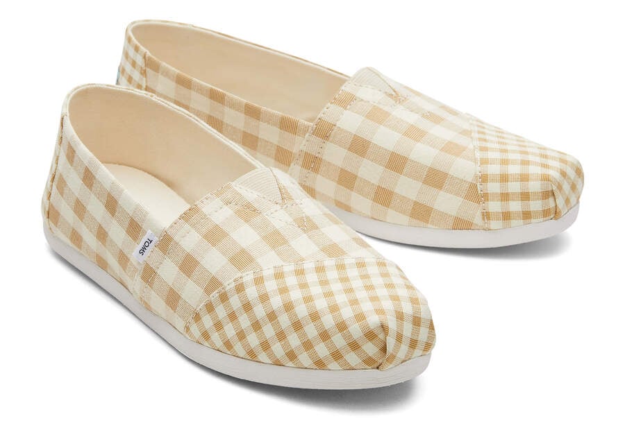 Buck Brown Gingham Toms Alpargata Gingham Australia Sale | AU540-728