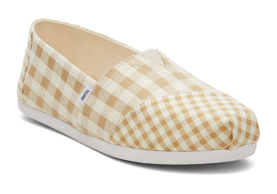 Buck Brown Gingham Toms Alpargata Gingham Australia Sale | AU540-728