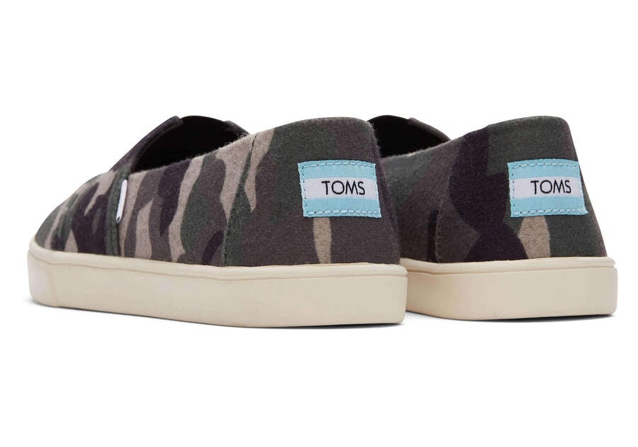 Camo Felt Toms Alpargata Cupsole Slip On Australia Sale | AU829-989