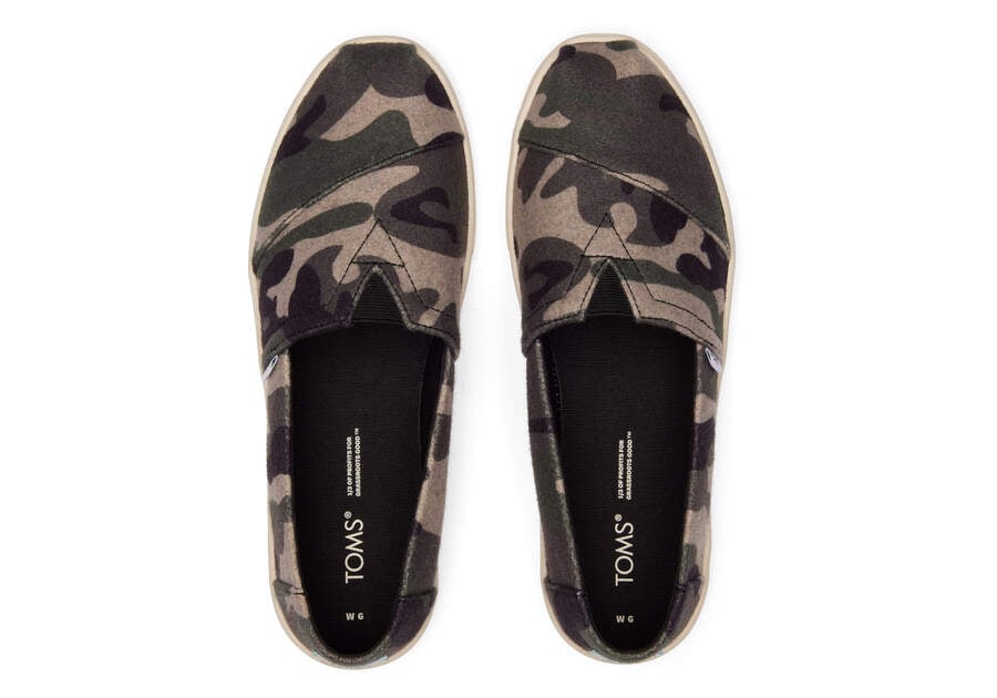 Camo Felt Toms Alpargata Cupsole Slip On Australia Sale | AU829-989