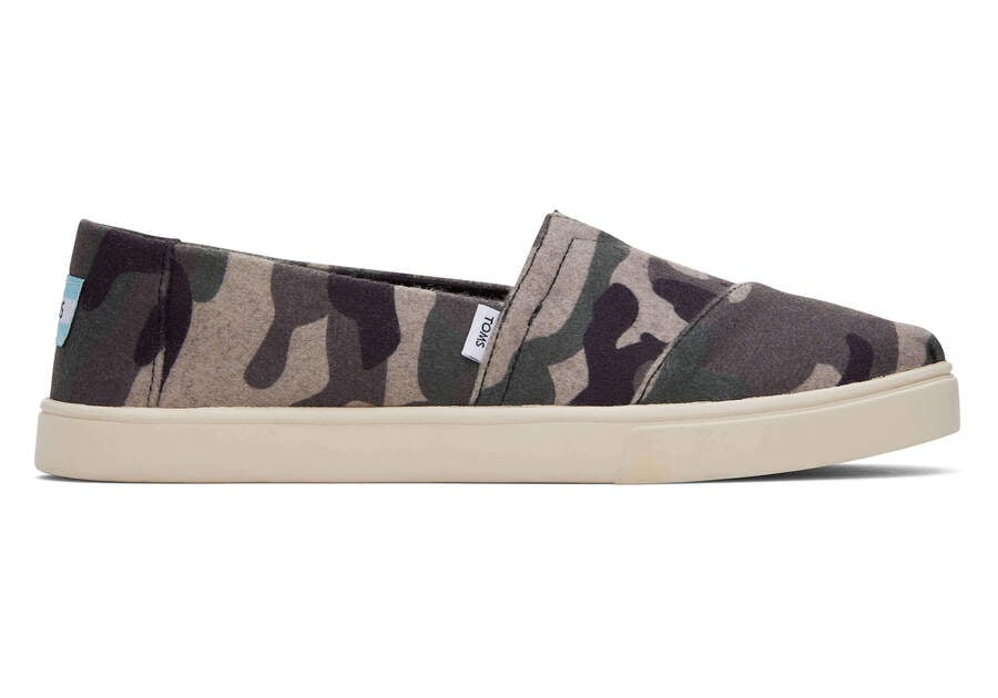 Camo Felt Toms Alpargata Cupsole Slip On Australia Sale | AU829-989