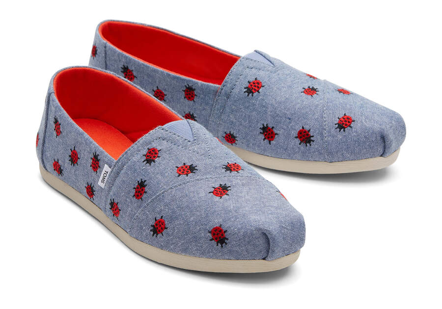 Chambray Toms Alpargata Ladybugs Australia Sale | AU354-408