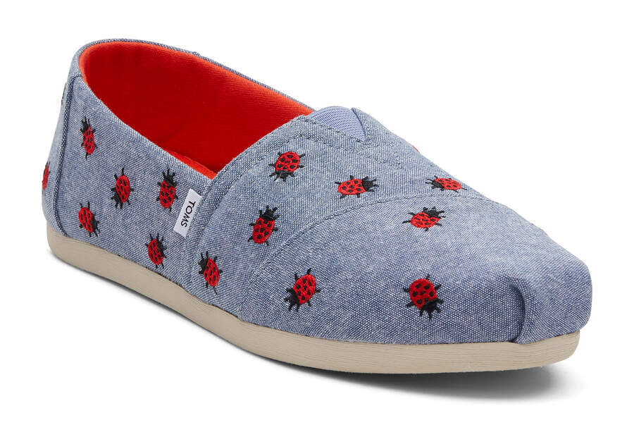 Chambray Toms Alpargata Ladybugs Australia Sale | AU354-408