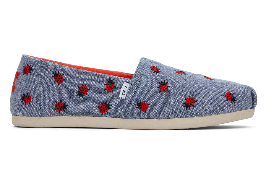 Chambray Toms Alpargata Ladybugs Australia Sale | AU354-408