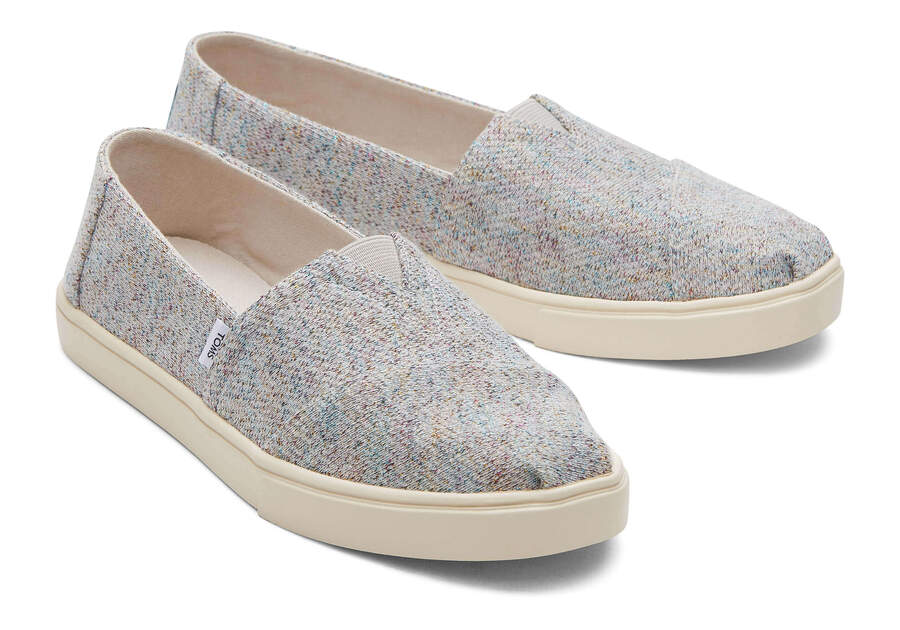 Cloud Grey Metallic Toms Alpargata Cupsole Slip On Australia Sale | AU175-249