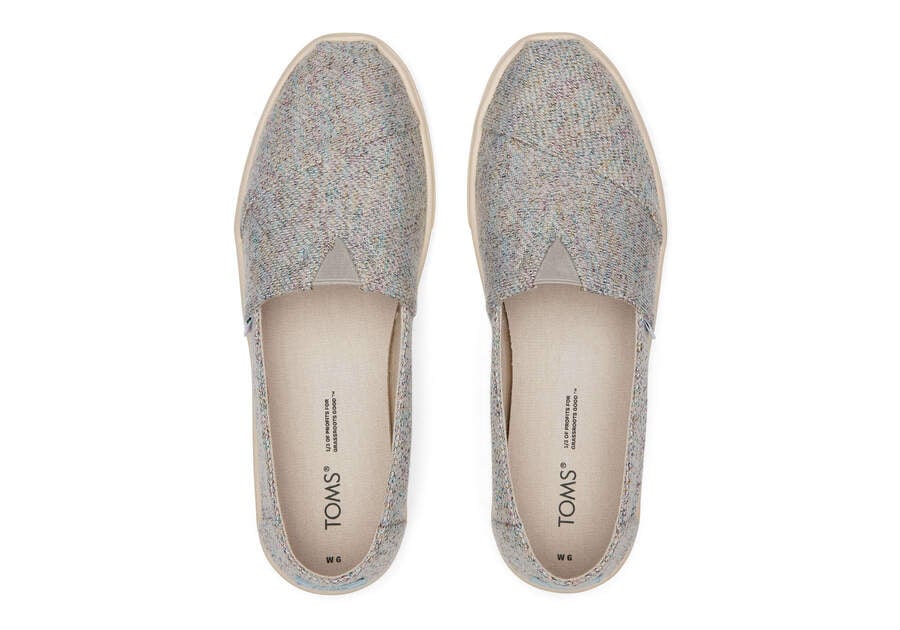 Cloud Grey Metallic Toms Alpargata Cupsole Slip On Australia Sale | AU175-249